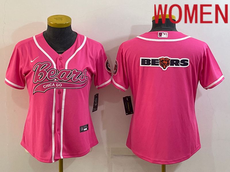 Women Chicago Bears Blank Pink 2022 Nike Co branded NFL Jersey->women nfl jersey->Women Jersey